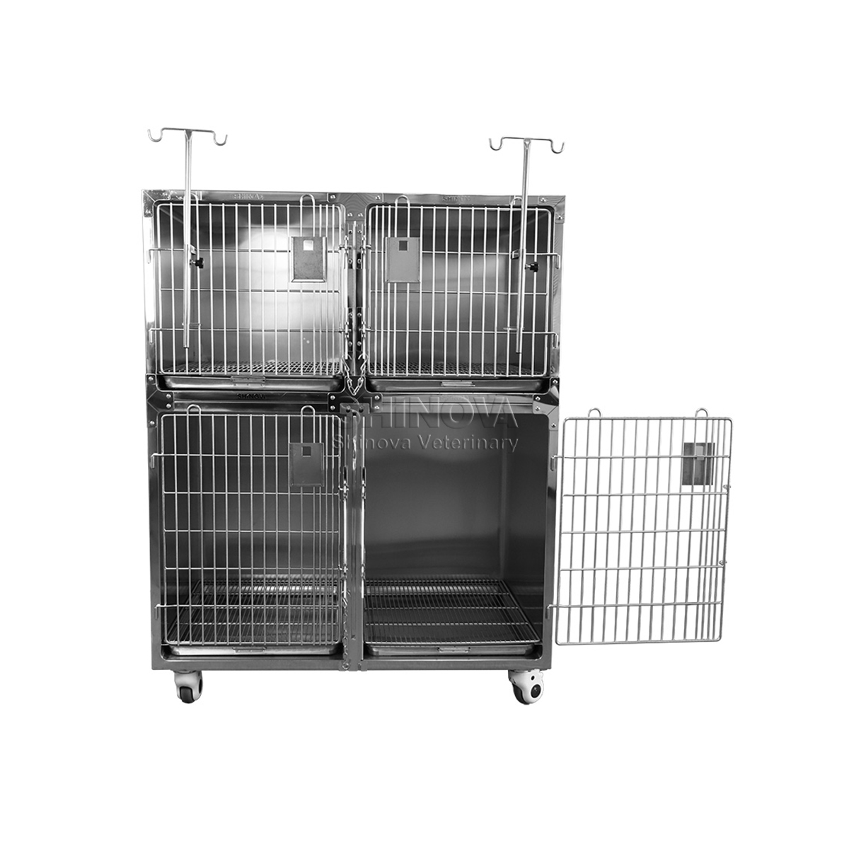 Modular Edelstahlhundkäfig